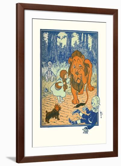 The Cowardly Lion-William W. Denslow-Framed Art Print