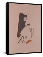 The Cowards. Figurine for the Opera Victory over the Sun by A. Kruchenych, 1920-1921-El Lissitzky-Framed Stretched Canvas