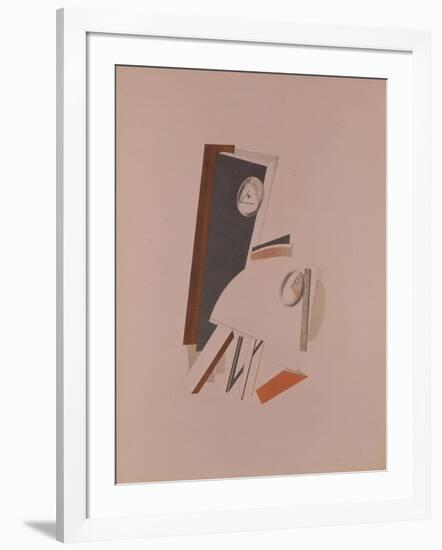 The Cowards. Figurine for the Opera Victory over the Sun by A. Kruchenych, 1920-1921-El Lissitzky-Framed Giclee Print