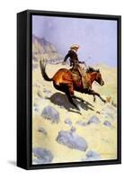 The Cowboy, 1902-Frederic Sackrider Remington-Framed Stretched Canvas