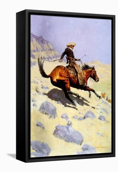 The Cowboy, 1902-Frederic Sackrider Remington-Framed Stretched Canvas