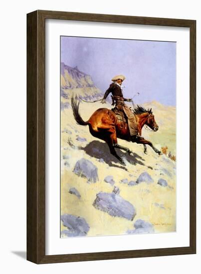 The Cowboy, 1902-Frederic Sackrider Remington-Framed Giclee Print