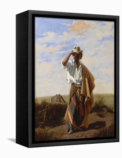 The Cowboy, El Gaucho, 19th Century-Juan Manuel Blanes-Framed Stretched Canvas