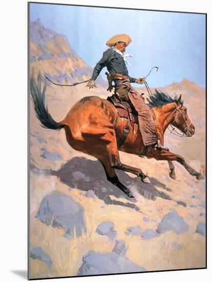 The Cowboy-Frederic Sackrider Remington-Mounted Giclee Print