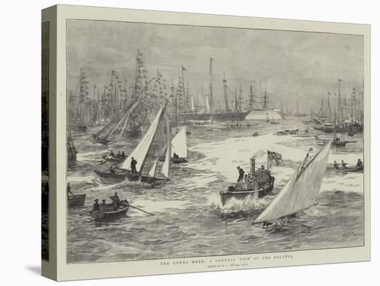 The Cowes Week, a General View of the Regatta-William Lionel Wyllie-Stretched Canvas