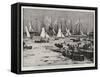 The Cowes Week, Two-And-A-Half Raters in the Town Regatta Racing Through the Fleet-Charles Edward Dixon-Framed Stretched Canvas