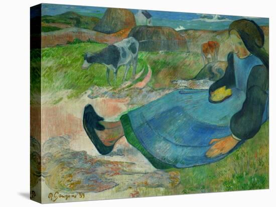 The Cowherd or Young Woman from Brittany, 1889-Paul Gauguin-Stretched Canvas