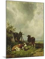 The Cows, 19Th Century-Friedrich Johann Voltz-Mounted Giclee Print