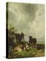 The Cows, 19Th Century-Friedrich Johann Voltz-Stretched Canvas