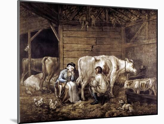 The Cowshed-George Morland-Mounted Giclee Print