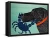 The Crab Black-Stephen Huneck-Framed Stretched Canvas