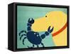 The Crab Yellow-Stephen Huneck-Framed Stretched Canvas