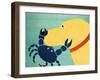 The Crab Yellow-Stephen Huneck-Framed Giclee Print