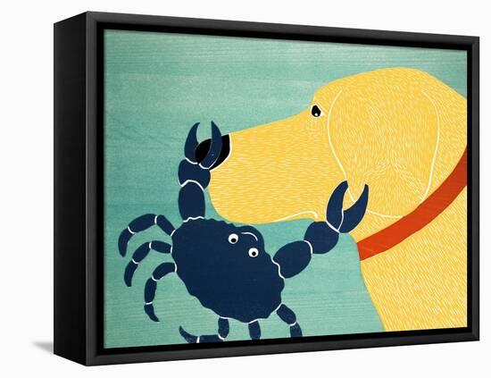 The Crab Yellow-Stephen Huneck-Framed Stretched Canvas