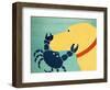 The Crab Yellow-Stephen Huneck-Framed Giclee Print