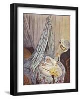 The Cradle - Camille with the Artist's Son Jean, 1867-Claude Monet-Framed Premium Giclee Print