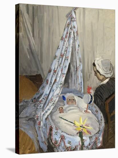 The Cradle, Camille with the Artist's Son Jean, 1867-Claude Monet-Stretched Canvas