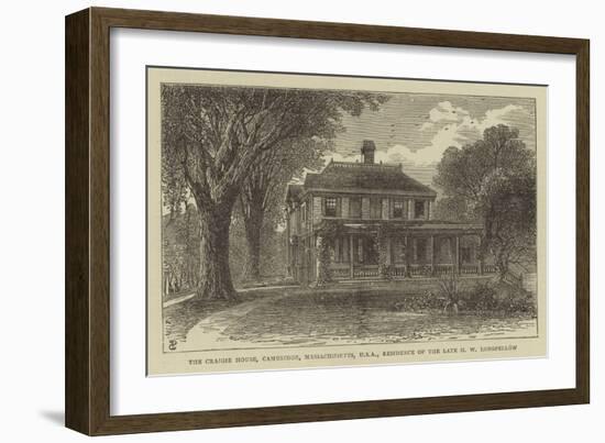 The Craigie House, Cambridge, Massachusetts, USA, Residence of the Late H W Longfellow-null-Framed Giclee Print