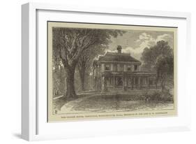 The Craigie House, Cambridge, Massachusetts, USA, Residence of the Late H W Longfellow-null-Framed Giclee Print