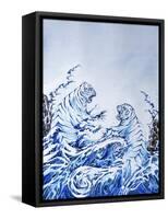 The Crashing Waves-Marc Allante-Framed Stretched Canvas