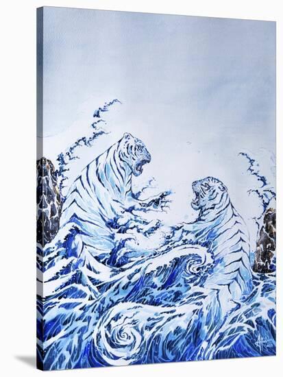 The Crashing Waves-Marc Allante-Stretched Canvas