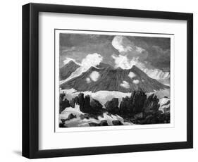 The Crater of the Volcano Hekla, Iceland, C1890-null-Framed Premium Giclee Print