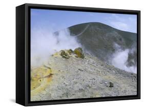 The Crater on Vulcano, Aeolian Islands, Unesco World Heritage Site, Island of Sicily, Italy-Kim Hart-Framed Stretched Canvas