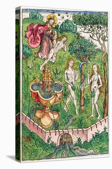 The Creation and the Temptation of Adam and Eve, c.1491-Michael Wolgemut Or Wolgemuth-Stretched Canvas