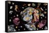 The Creation of a New Planet as Gravity Brings Together All Matter of Space Debris-null-Framed Stretched Canvas