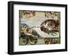 The Creation of Adam, 1508-12 (Fresco)-Michelangelo Buonarroti-Framed Giclee Print