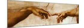 The Creation of Adam, c.1510 (detail)-Michelangelo Buonarroti-Mounted Poster