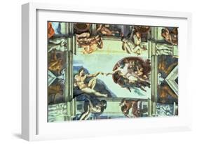 The Creation of Adam, c.1510-Michelangelo Buonarroti-Framed Giclee Print