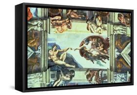 The Creation of Adam, c.1510-Michelangelo Buonarroti-Framed Stretched Canvas