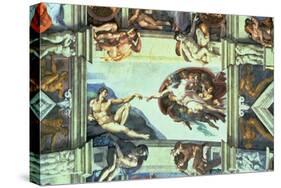 The Creation of Adam, c.1510-Michelangelo Buonarroti-Stretched Canvas