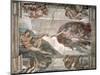 The Creation of Adam from the Sistine Chapel, 1508-12-Michelangelo Buonarroti-Mounted Giclee Print