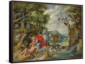 The Creation of Adam, from the Story of Adam and Eve-Jan Brueghel the Younger-Framed Stretched Canvas