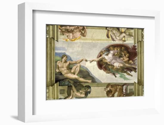 The Creation of Adam (Full)-Michelangelo-Framed Art Print