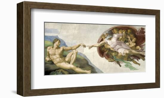 The Creation of Adam-Michelangelo-Framed Art Print