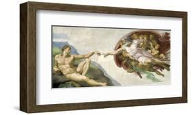 The Creation of Adam-Michelangelo-Framed Art Print