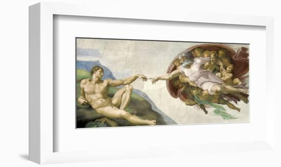 The Creation of Adam-Michelangelo-Framed Art Print