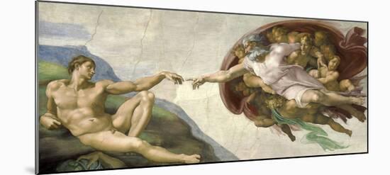 The Creation of Adam-Michelangelo-Mounted Giclee Print