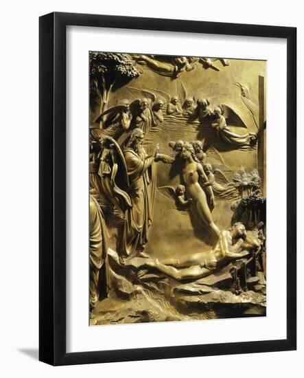 The Creation of Eve, Detail from Stories of the Old Testament-Lorenzo Ghiberti-Framed Giclee Print
