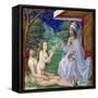 The Creation of Eve from Adam's Rib in the Garden of Eden-null-Framed Stretched Canvas