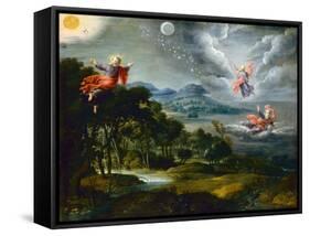 The Creation of Heaven, Earth and Water-Willem Van The Elder Herp-Framed Stretched Canvas