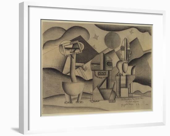 The Creation of the World, Design for the Scenery-null-Framed Giclee Print