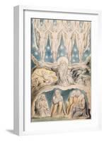 The Creation, Page 14 from 'Illustrations of the Book of Job' after William Blake (1757-1827)-John Linnell-Framed Giclee Print