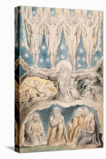 The Creation, Page 14 from 'Illustrations of the Book of Job' after William Blake (1757-1827)-John Linnell-Stretched Canvas