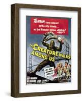 The Creature Walks Among Us, Bottom From Left: Leigh Snowden, Jeff Morrow, Rex Reason, 1956-null-Framed Art Print