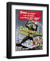 The Creature Walks Among Us, Bottom From Left: Leigh Snowden, Jeff Morrow, Rex Reason, 1956-null-Framed Art Print