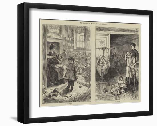 The Creche, or Baby's Home, in Stepney-Howard Pyle-Framed Giclee Print